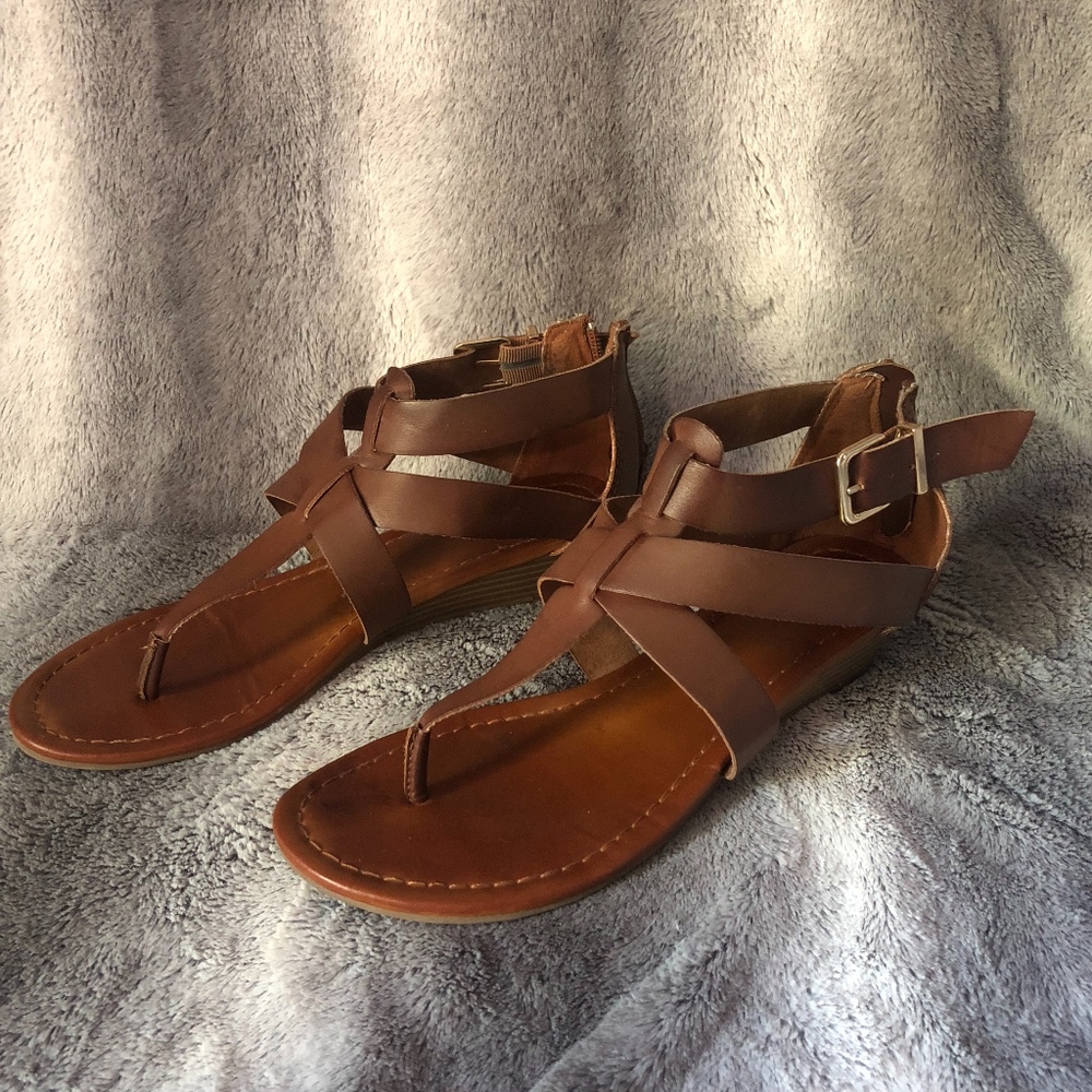 Express Gladiator Low Wedge Sandal